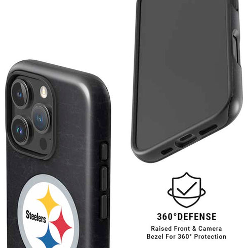 NFL Pittsburgh Steelers Distressed iPhone 16 Pro Magsafe Impact Case